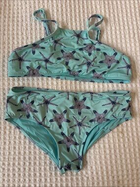 Vilebrequin Aqua Starfish Print Girls Bikini Set